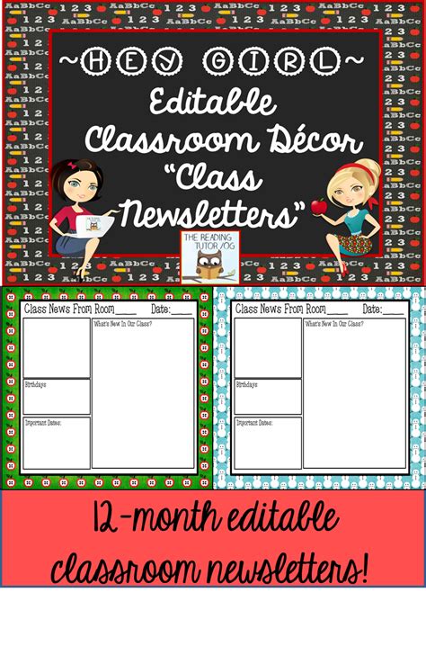 Newsletter Editable Templates Back To School Resources | Newsletter templates, Bulletin board ...