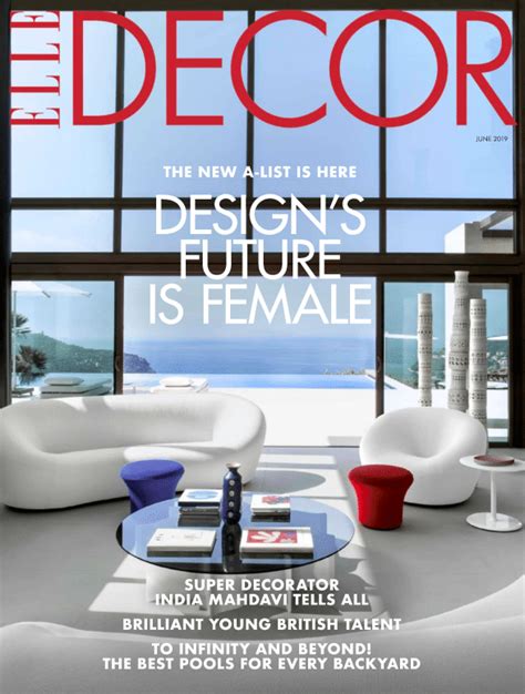 Lamps Totems Of Georges Pelletier On The Cover Of Elle Decor Usa