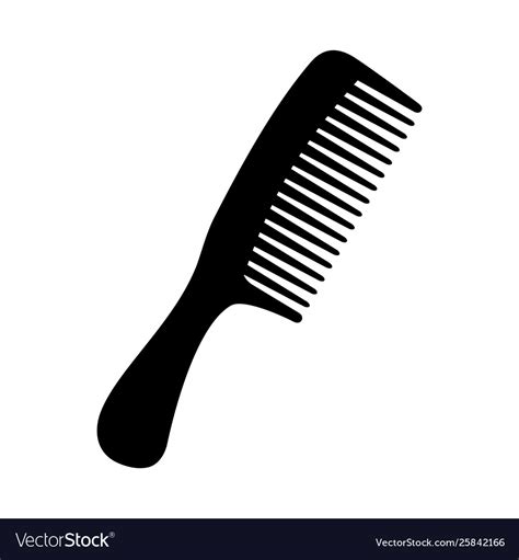 Black And White Comb Silhouette Royalty Free Vector Image