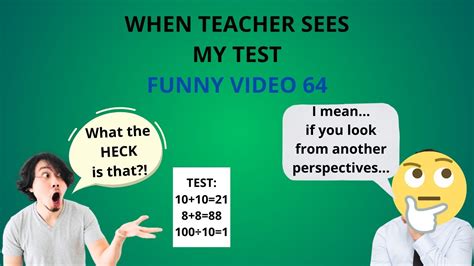 When Teacher Sees My Test Funny Video Youtube