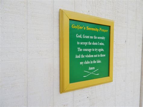 Golfers Serenity Prayer Wood Sign Etsy