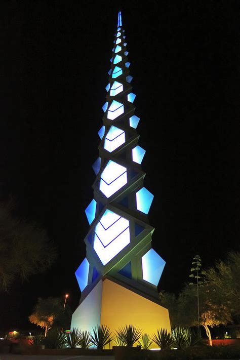 A Frank Lloyd Wright Spire Night Shot Photograph By Derrick Neill Pixels