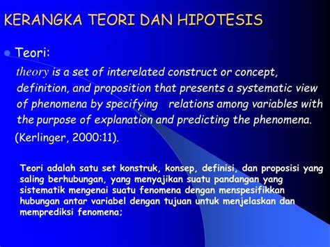 PPT KERANGKA TEORI DAN HIPOTESIS PowerPoint Presentation Free