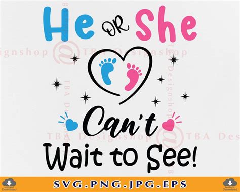He Or She Cant Wait To See Svg Boy Or Girl Shirts Svg Pink Or Blue