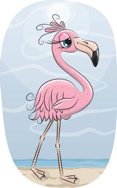 Cute Flamingo Baby Drawing Illustrations Royalty Free
