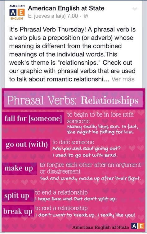 phrasal verbs relationship verb english verbs prepositions