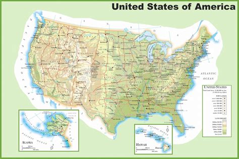 Physical Map Of The United States Printable Free Printable Maps