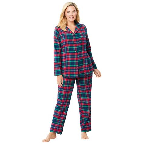 Dreams And Co Dreams And Co Womens Plus Size Petite Classic Flannel