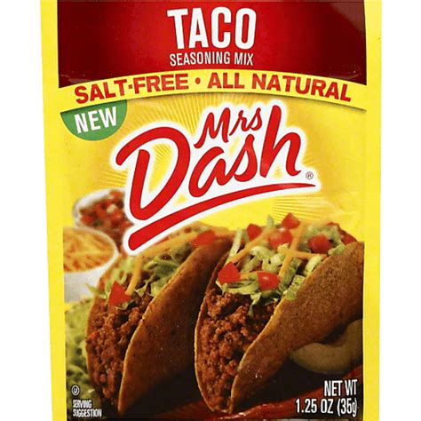 Next time i would decrease water to 2/3 or 3/4 cup (i had a little too much liquid, but not a problem). Mrs Dash Seasoning Mix, Taco | Buehler's