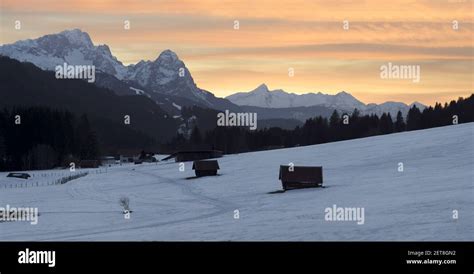 Winter Scenery With Alpspitze Hi Res Stock Photography And Images Alamy