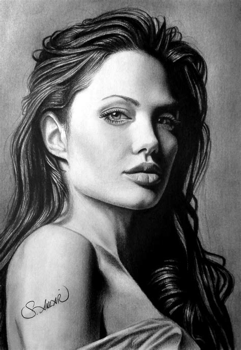 Angelina Jolie Drawing Serkan Anlar By Serkanpainter On Deviantart