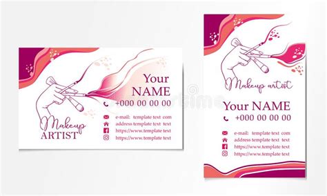 Makeup Artist Logo Template Business Card Corporate Identity For A
