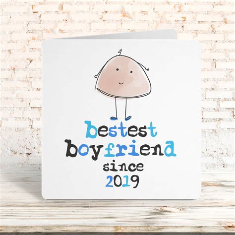 Bestest Boyfriend Funny Birthday Or Anniversary Card By Parsy Card Co