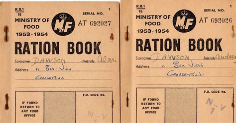 Horsforth Museum Ration Books Last Issue 195354 Ww2