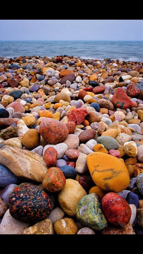 Colorful Beach Rocks Naturwunder Fotografie Natur Schöne Natur