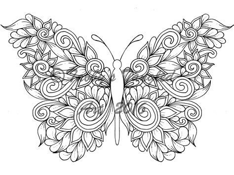 Mandala coloring pages for adults pdf. Tangled Butterflies Coloring Pack (6 NEW pages PDF ...