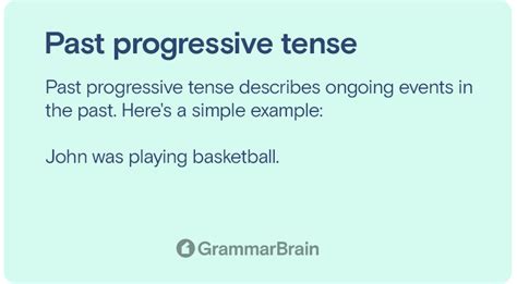 What Is Past Progressive Tense Definition Examples Tips Grammarbrain