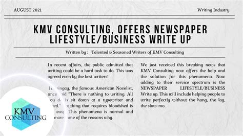 How To Write The Lifestylebusiness Section In Newspapers Youtube