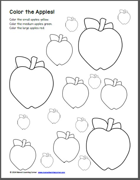 22 Preschool Apple Worksheets Free Coloring Pages