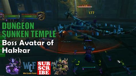 boss avatar of hakkar dungeon sunken temple wow world of warcraft youtube