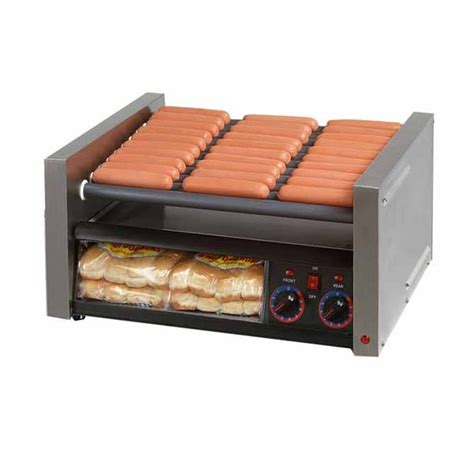 Star 30scbbc Grill Max 30 Hot Dog Roller Grill With Clear Bun Drawer