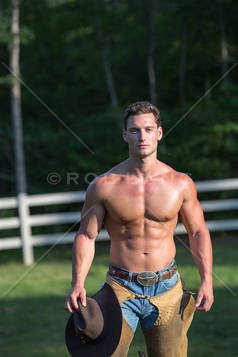 Shirtless Masculine Cowboy On A Ranch ROB LANG IMAGES LICENSING AND