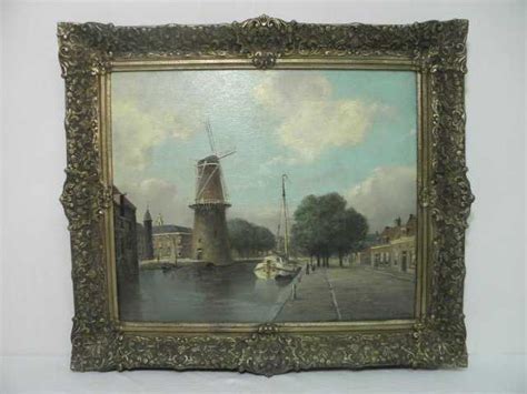 23 Jan Van Der Linde Dutch Oil On Canvas Painting