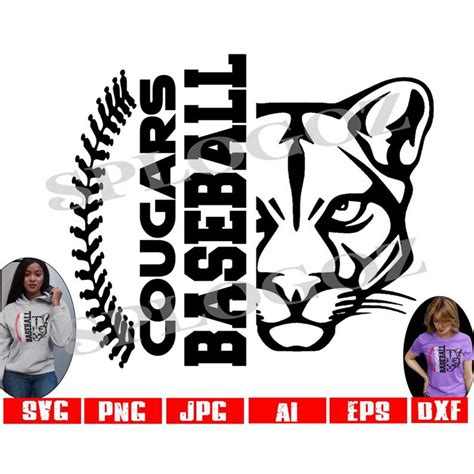 Cougars Baseball Svg Cougar Baseball Svg Cougars Svg Coug Inspire