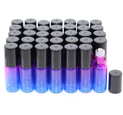 Furnido Pack Of 355ml Rose Blue Gradient Color Roller Bottles For