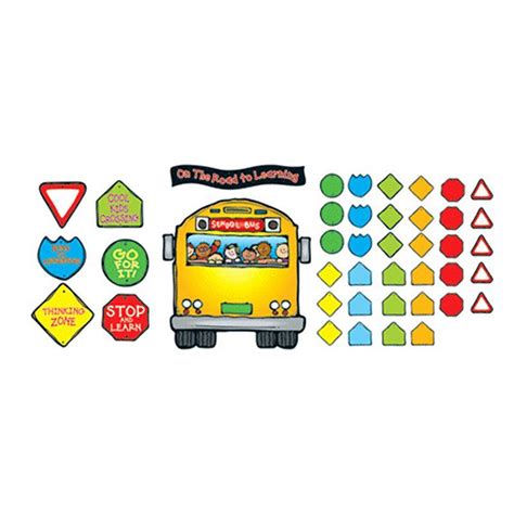 This Colorful Transportation Themed Bulletin Board Set Includes A
