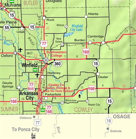 Filemap Of Cowley Co Ks Usapng Wikimedia Commons