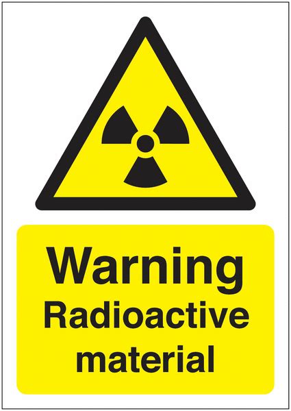 Warning Radioactive Material Sign Seton