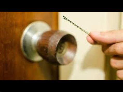 One bobby pin in a l shape. How to pick a lock with a bobby pin! - YouTube