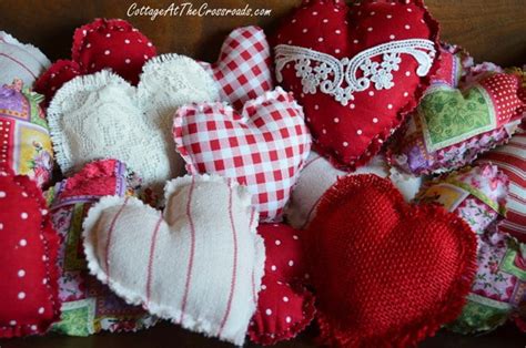 Easy To Make Fabric Hearts Cottage At The Crossroads