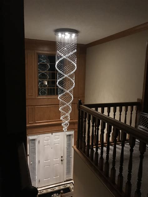Two Story Foyer Chandeliers Long Side Story