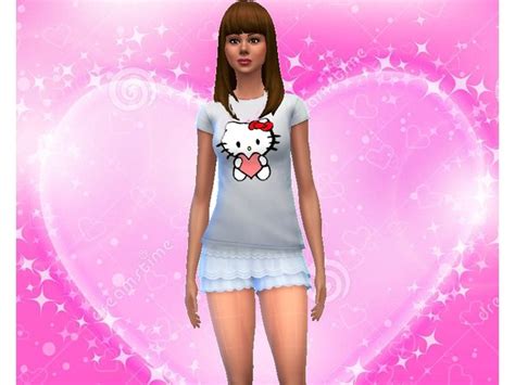 The Sims Resource Hello Kitty T Shirt V1