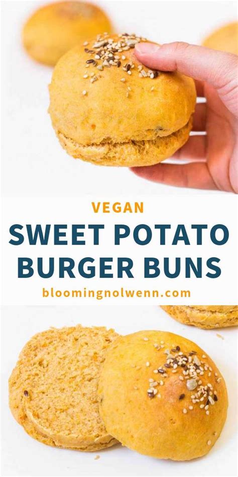 Sweet Potato Burger Buns Vegan Blooming Nolwenn Recette