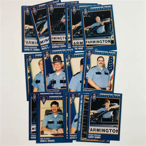 Farmington Police Franklin County Maine Trading Cards 1997 Ebay