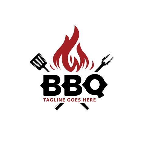 Barbecue Logo Bbq Fire Spatula Barbecuelogo Resturant Logo