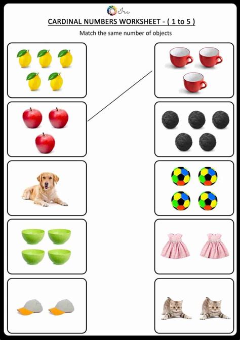 Free Downloadable Cardinal Numbers English Worksheets for your Child