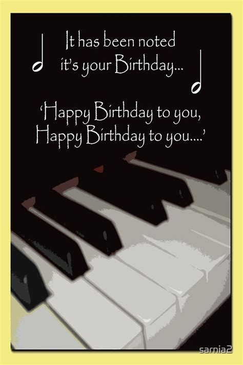 "Happy Birthday - Piano card" Posters by sarnia2 | Redbubble