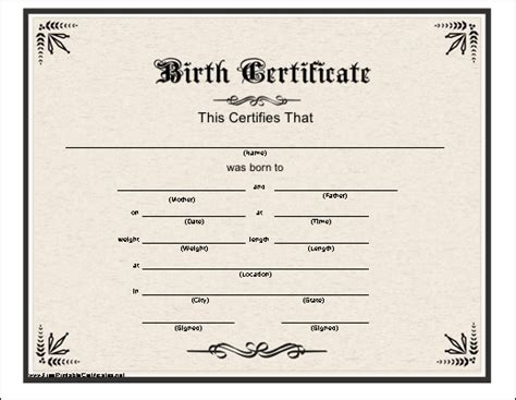 Beautifully designed, easily editable templates to get your work done faster & smarter. A basic printable birth certificate with an elaborate ...