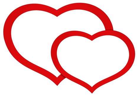 Transparent Red Double Hearts Png Clipart Picture Clipart Best