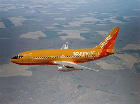 Southwest Airlines promotional shot of one of their first aircraft in
