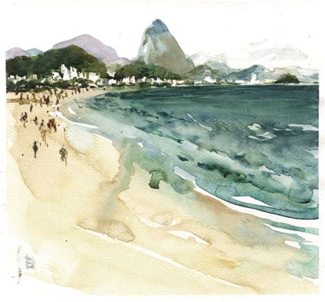 Watercolor Sketching In Rio De Janeiro The Three Big Shapes