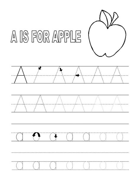 Including uppercase and lowercase letters. tracing the letter a alphabet - Activity Shelter