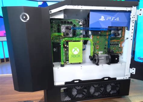 New Pc Combines Ps4 Xbox One X Switch In Water Cooled Box