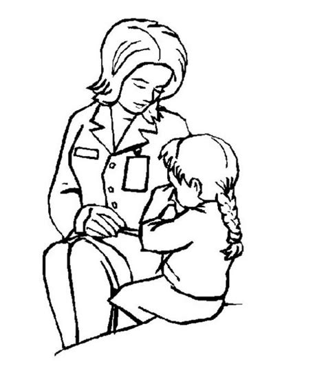 Right click on the image you colored, click save as and save the image on your device! Doctor and a Crying Child Coloring Page: Doctor and a ...