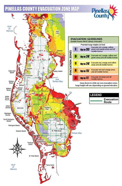 Pinellas County Evacuation Zone Map Time Zones Map World