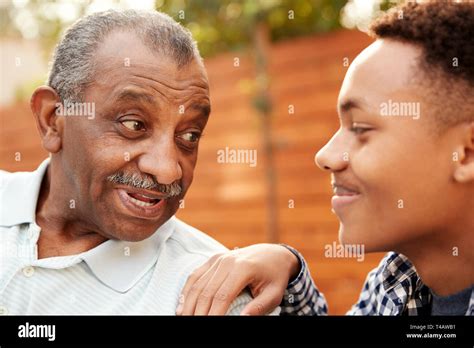 Grandfather And Grandson Shoulder Hi Res Stock Photography And Images